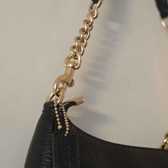 Coach Teri Black Leather Shoulder Bag - Picture 4 of 13